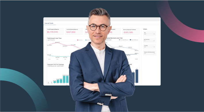 Five Sigma claims intelligence banner with insurer dashboard