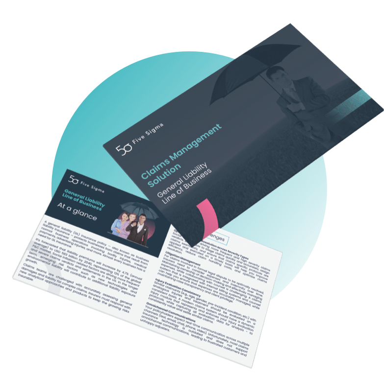 General liability claims platform desktop mockup