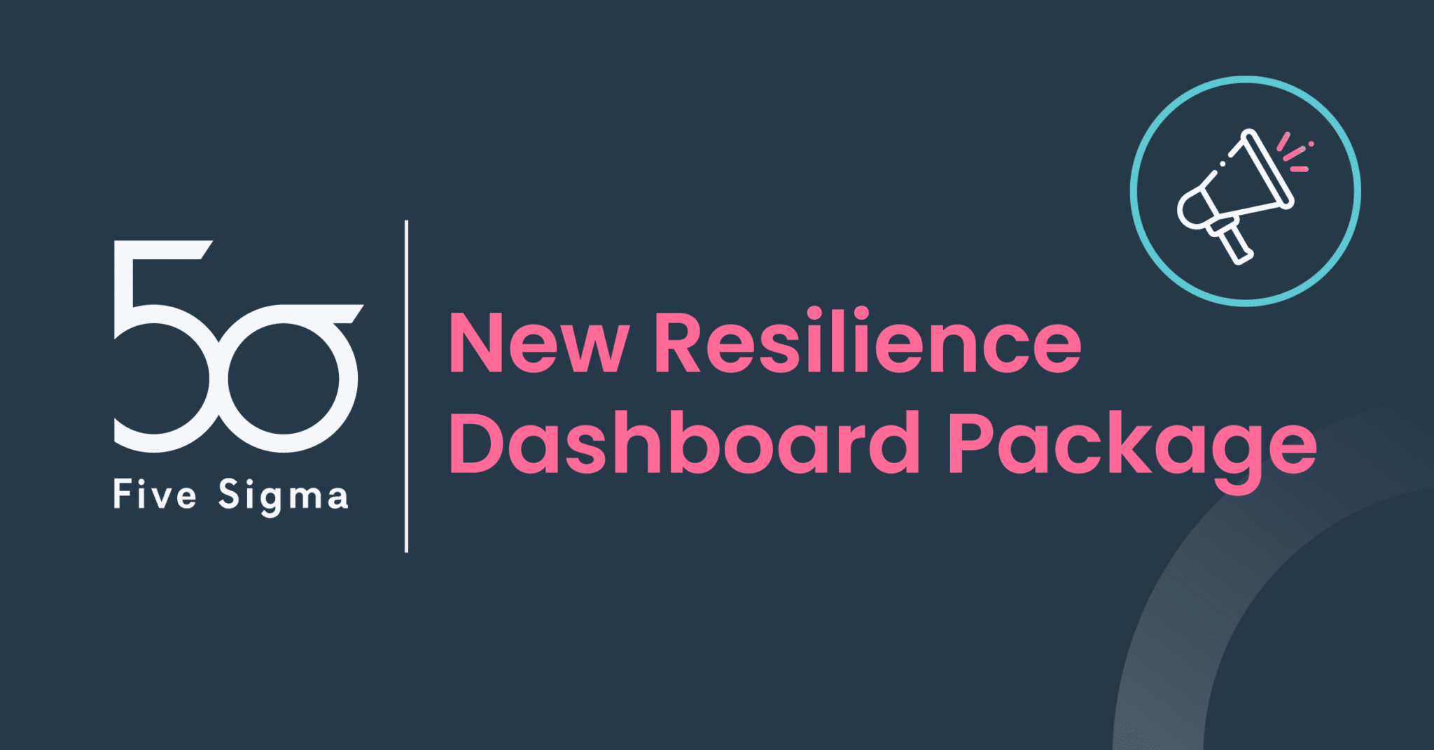 Resilience dashboards package announcement graphic